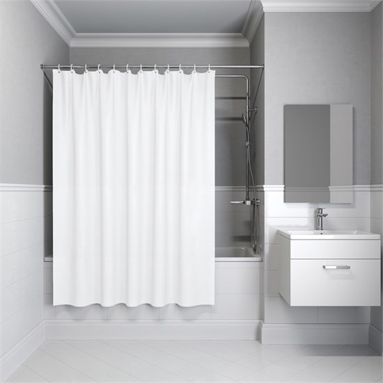 IDDIS Штора для ванной 200x180 см белый PE (P02PE18i11) ,цвет белый P02PE18i11 - фото 347785