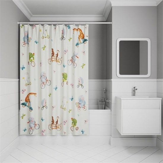 IDDIS Штора для ванной 200x180 см, Полиэстер (BA03P18i11) ,цвет желтый BA03P18i11 - фото 347881