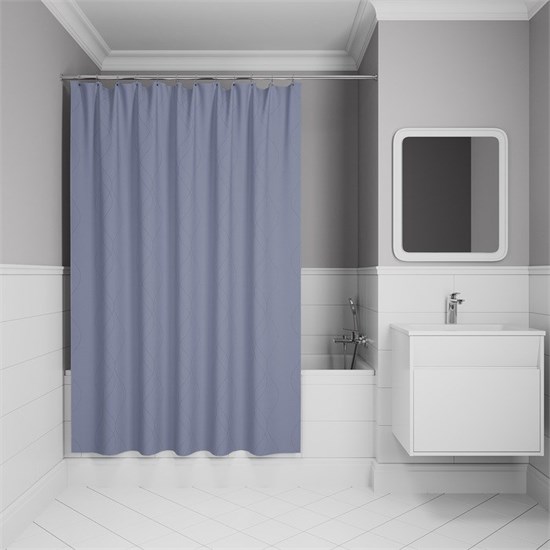 IDDIS Штора для ванной Base 200x240 см, Полиэстер (BD03P24i11) ,цвет серый BD03P24i11 - фото 347887