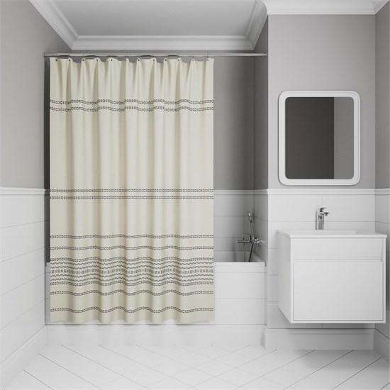 IDDIS Штора для ванной Base 200x240 см, Полиэстер (BD01P24i11) ,цвет зеленый BD01P24i11 - фото 347889