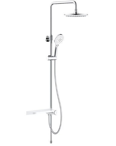 IDDIS Ray Душевой гарнитур с верхней лейкой белый (SW3Fi76) RAYSW3Fi76 - фото 348022
