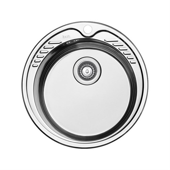 IDDIS Мойка врезного монтажа с сифоном Suno S, нерж. сталь, шелк, D510 (SUN51S0i77S) SUN51S0i77S - фото 348893