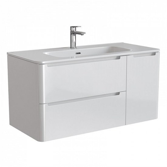 IDDIS Тумба с раковиной Edifice 100 подвесная белая (EDI10W1i95K) EDI10W1i95K - фото 349201