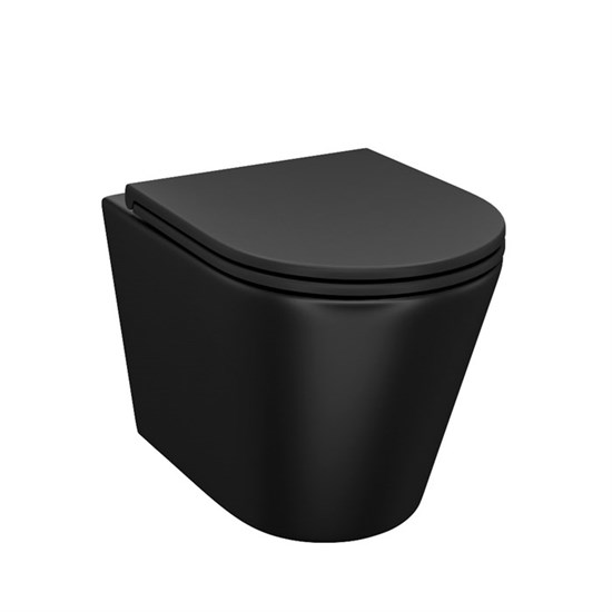 IDDIS Унитаз подвесной Calipso, черный матовый (CALR3BMi25) CALR3BMi25 - фото 349662