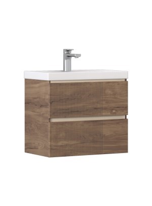 VELVEX Тумба под раковину Mondi 600-0-2 (Madera Classica Slim) навесная акация темная (359 акация темная) 359 акация темная - фото 350189