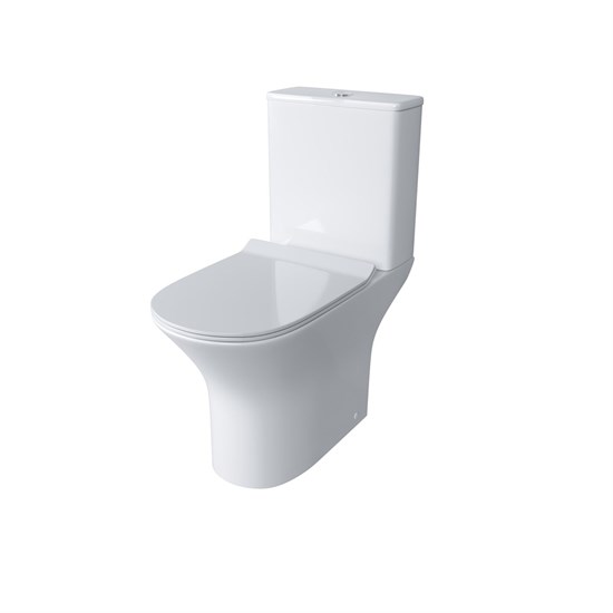 GROSSMAN Унитаз напольный Classic GR-4465S (650х340х790) безободковый,белый с тонкой крышкой,микролифт,2 места GR-4465S - фото 350294