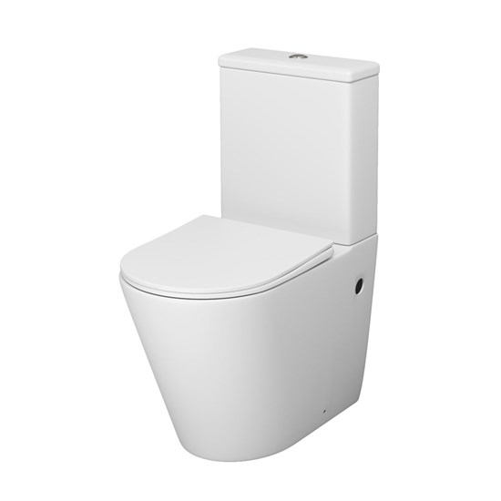 GROSSMAN Унитаз напольный Color GR-4480MS (620х365х810) безободковый,белый матовый с тонкой крышкой,микролифт,2 места GR-4480MS - фото 350320
