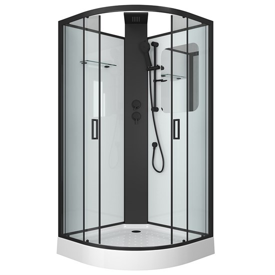 GROSSMAN Душевая кабина 1/4 круга Elegans GR250 (100х100х217) дверь раздвижная GR250 - фото 350521