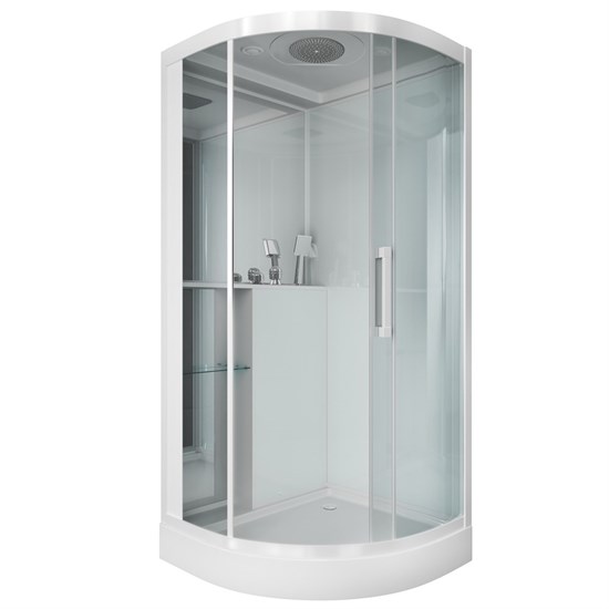 GROSSMAN Душевая кабина 1/4 круга Style GR160 (100x100x215) дверь раздвижная GR160 - фото 350523
