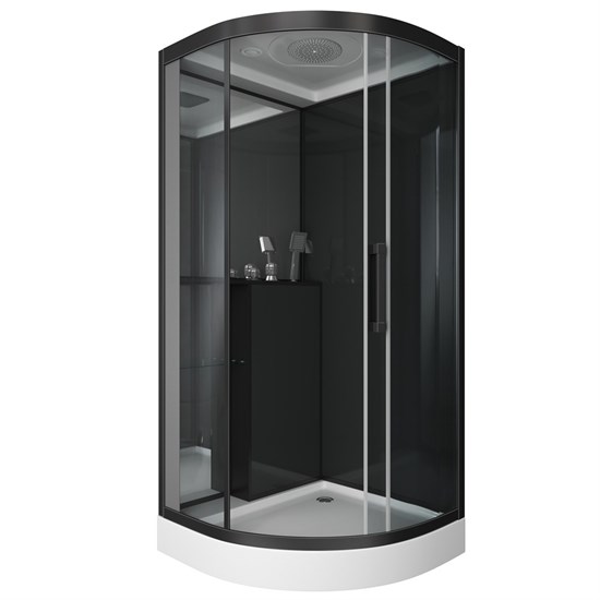 GROSSMAN Душевая кабина 1/4 круга Style GR260 (100x100x215) дверь раздвижная GR260 - фото 350527