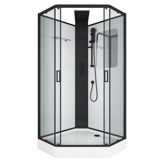 GROSSMAN Душевая кабина трапеция Elegans GR250D (100х100х217) дверь раздвижная GR250D - фото 350531