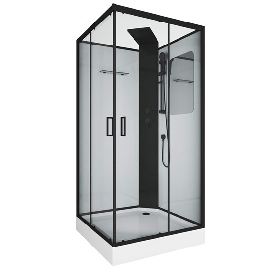 GROSSMAN Душевая кабина квадратная Elegans GR250Q (100х100х217) дверь раздвижная GR250Q - фото 350533