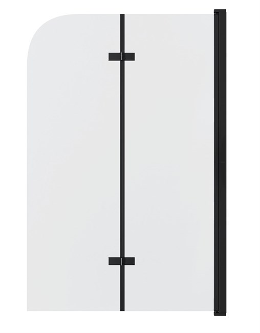 GROSSMAN Шторка для ванны GR-106/110 BLACK (110х150) распашная,черный,стекло прозрачное GR-106110BLACK - фото 350550