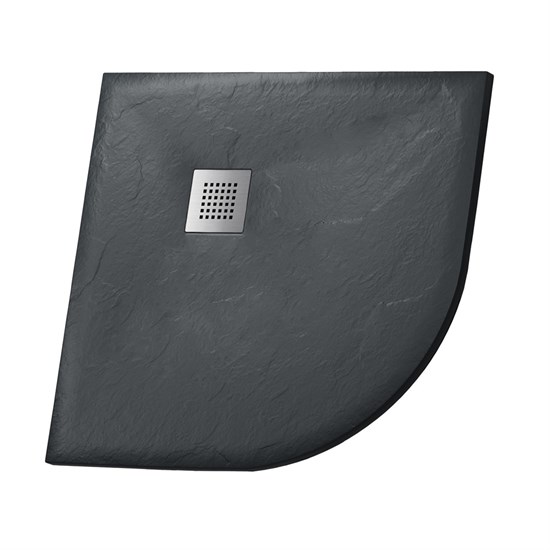 GROSSMAN Strong Душевой поддон GR-S29090 (90х90х2,5) из искусственного камня,1/4 круга,графит GR-S29090 - фото 350635