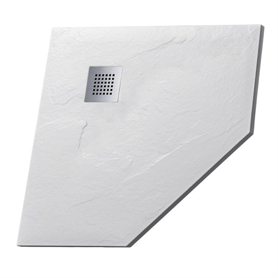 GROSSMAN Strong Душевой поддон GR-S1100100D (100х100) из искусственного камня,трапеция,белый GR-S1100100D - фото 350650