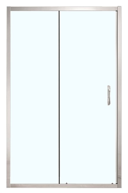 AZARIO Душевая дверь  MILTON 1400х2000 L/R, прозрачное стекло 6 мм, цвет профиля серебро (AZ-ND6121 1400), двери раздвижные AZ-ND6121 1400 - фото 351516