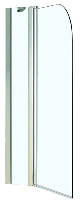 AZARIO Шторка для ванны  MERRIT 1100(700+400)х1400 прозрачное стекло 6 мм, покрытие EASY CLEAN, цвет профиля серебро (AZ-NF6221 1100), двери распашные AZ-NF6221 1100 - фото 351573