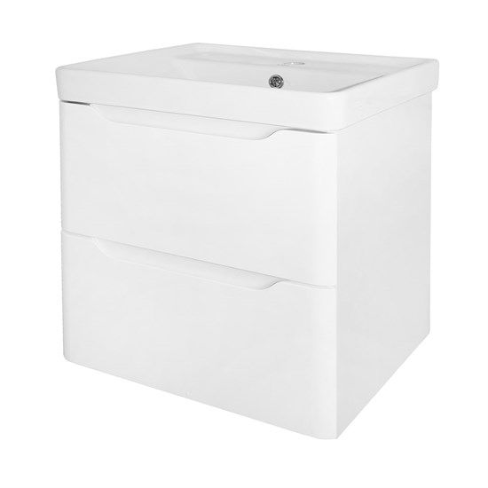 AZARIO Комплект Тумба LOTOS 50/2 510х425х570 подвесная, с раковиной Monte 50 белый гланцевый (CS00094662), цвет белый CS00094662 - фото 352414
