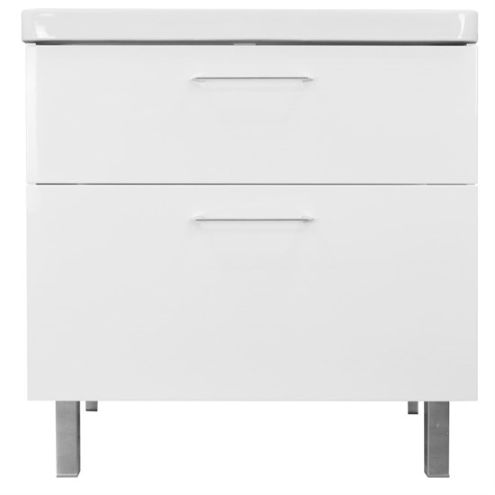 AZARIO Комплект Тумба Ника 80 Н 800х475х850 напольная, с раковиной Monte 80 (CS00082789), цвет белый CS00082789 - фото 352818