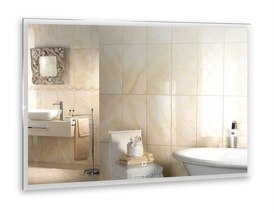 AZARIO Зеркало Сантана-2 800х600 c подсветкой и диммером, сенсор выкл+подогрев LED-00002259 - фото 353101
