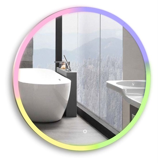 AZARIO Зеркало Perla neo - RGB D770 сенсорный выключатель, мультицвет (LED-00002610) LED-00002610 - фото 353414