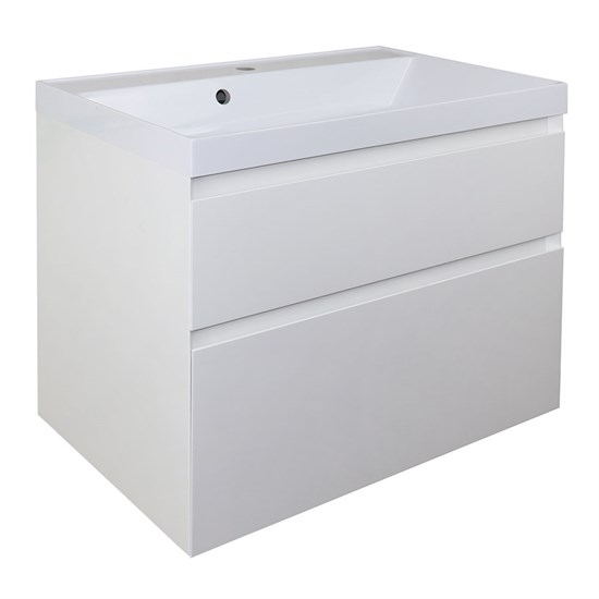 AZARIO Комплект тумба Velluto 80 800х450х660 подвесная, с раковиной Slim 80, белый матовый (CS00088603), цвет белый матовый CS00088603 - фото 353633