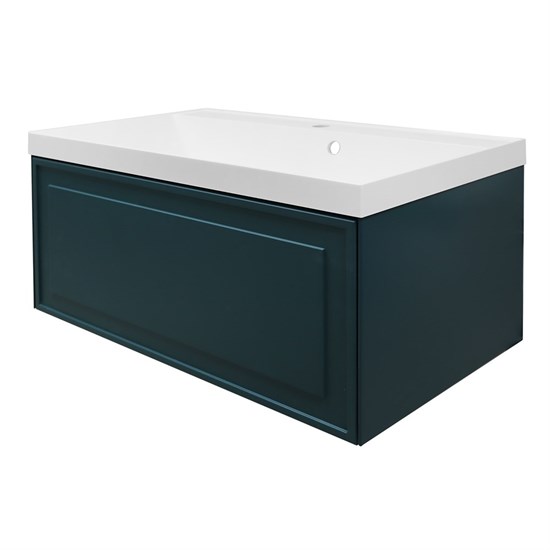 AZARIO Комплект Тумба Belloni 80 795х450х400 подвесная, механизм открывания Push to Open, с раковиной Астория 80, зеленый (CS00098082), цвет Зеленый CS00098082 - фото 353719