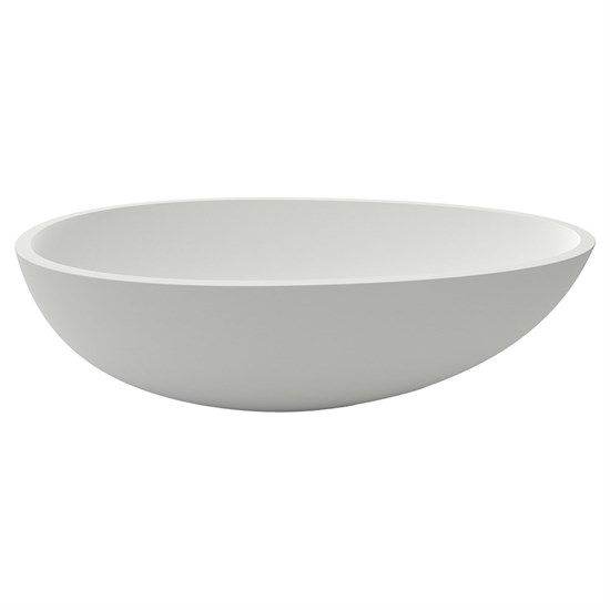 AZARIO Раковина 600x350x160 накладная из искусственного камня, белая матовая (AZ-1216S) AZ-1216S - фото 354159