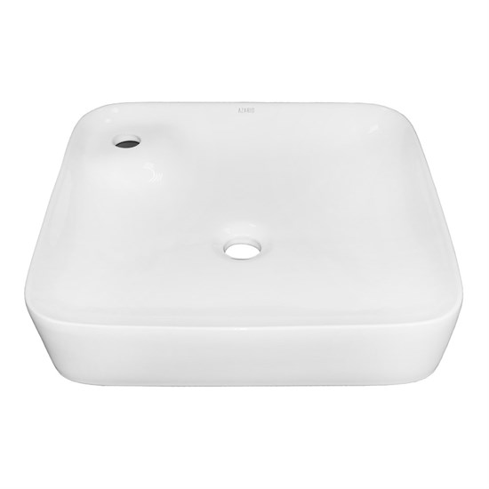 AZARIO Раковина накладная 460x460x100 квадратная, белый глянец (AZ-2181) AZ-2181 - фото 354412