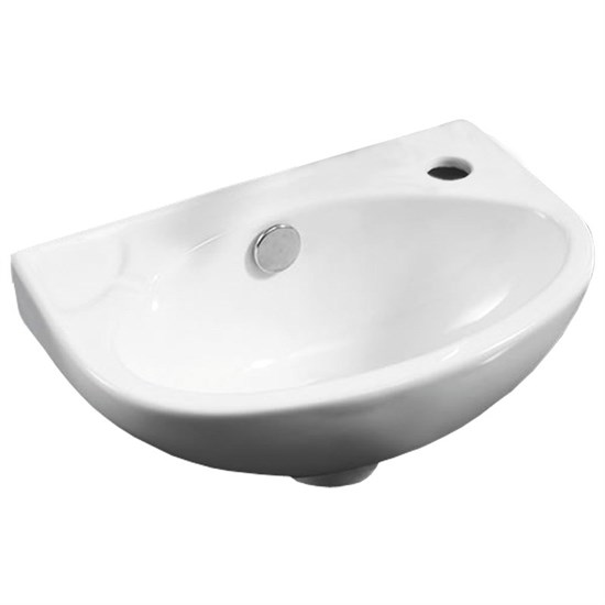 AZARIO Раковина 37 х25х15 угловая, белая (AZ-41203) AZ-41203