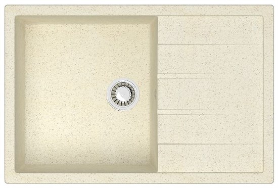 AZARIO Кухонная мойка Vision 750x505x218 искусственный мрамор, цвет бежевый (CS00078338) CS00078338 - фото 354879