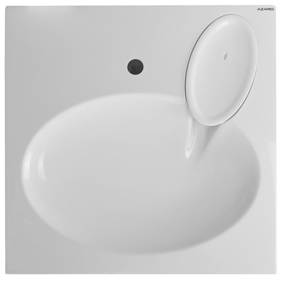 AZARIO Раковина Elegance NEW 600х600х100 литьевой мрамор, сифон в комплекте, белая (CS00086606) CS00086606 - фото 354984