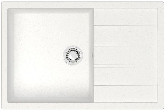 AZARIO Кухонная мойка Vision 750x505x218 искусственный мрамор, цвет Белый (CS00078336) CS00078336 - фото 355015