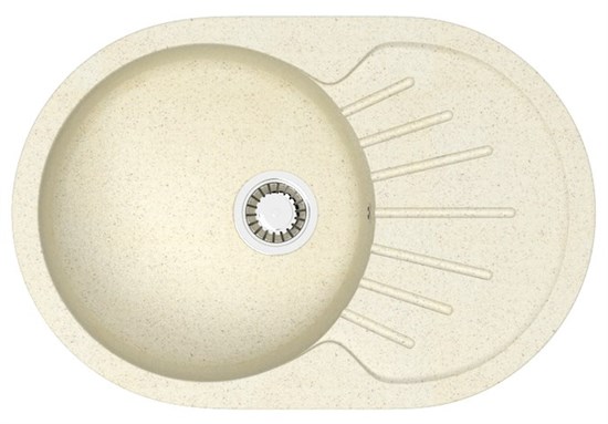 AZARIO Кухонная мойка Flora 730x450x215 искусственный мрамор, цвет бежевый (CS00079912) CS00079912 - фото 355062
