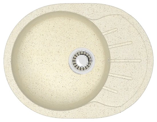 AZARIO Кухонная мойка Light 575х440х215) искусственный мрамор, цвет Бежевый (CS00079919) CS00079919 - фото 355077
