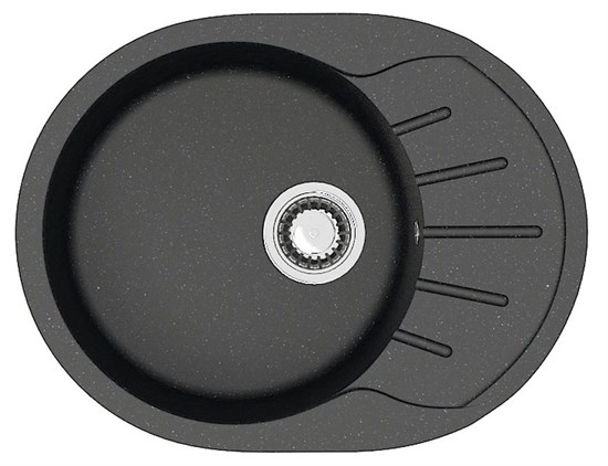 AZARIO Кухонная мойка Light 575х440х215) искусственный мрамор, цвет Черный (CS00079920) CS00079920 - фото 355080