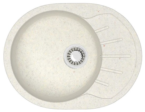 AZARIO Кухонная мойка Light 575х440х215) искусственный мрамор, цвет Хлопок (CS00079921) CS00079921 - фото 355083