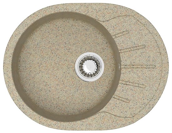 AZARIO Кухонная мойка Light 575х440х215) искусственный мрамор, цвет Песочный (CS00079922) CS00079922 - фото 355086