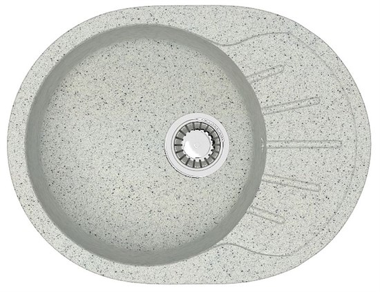 AZARIO Кухонная мойка Light 575х440х215) искусственный мрамор, цвет Светло серый (CS00079923) CS00079923 - фото 355089