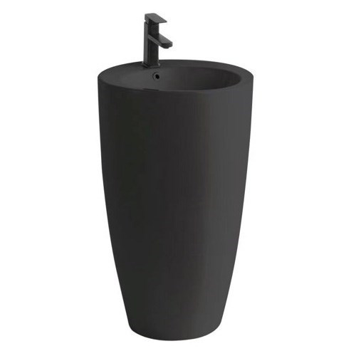 AZARIO Раковина напольная Dea 500*500*860 отдельностоящая круглая, черная (AZ-203MB) AZ-203MB - фото 355105
