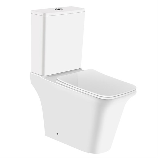 AZARIO Унитаз-компакт  AVERO 660x360х820 напольный, безободковый со смывным механизмом Geberit, бачком и сиденьем микролифт (AZ-1213A-G) AZ-1213A-G - фото 355184