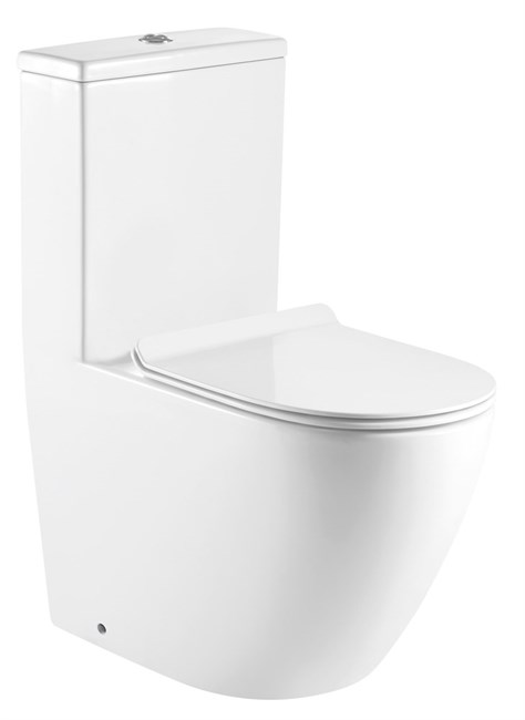 AZARIO Унитаз-моноблок  MORANO 680x370х830 напольный, безободковый, в комплекте со смывным механизмом Geberit и сиденьем дюропласт микролифт (AZ-1001-G) AZ-1001-G - фото 355213