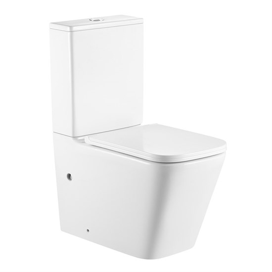 AZARIO Унитаз-компакт  Terra 610х365х835 напольный, безободковый, система смыва "Скрытое торнадо", в комплекте с быстросъемным сиденьем микролифт (AZ-6003-A) AZ-6003-A - фото 355727