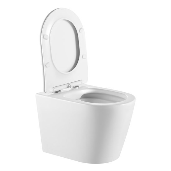 AZARIO Унитаз подвесной  UNO 365х485x365 , безободковый, в комплекте с быстросъемным сиденьем микролифт (AZ-2380) AZ-2380 - фото 355740