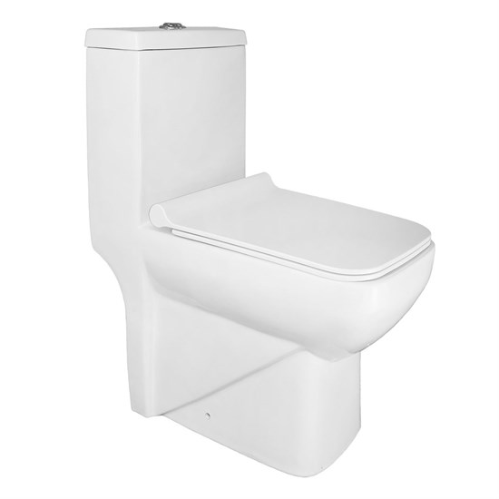 AZARIO Унитаз-моноблок  Zeno 640х365х740 ободковый, с быстросъемным сиденьем Slim микролифт (AZ-1169) AZ-1169 - фото 356506