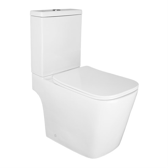 AZARIO Унитаз-компакт  Ferra 365х650х785 напольный, безободковый, с быстросъемным сиденьем микролифт (AZ-1015) AZ-1015 - фото 356606