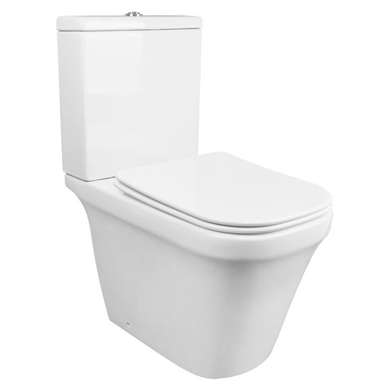 AZARIO Унитаз-компакт  Candy 370х620х780 напольный, безободковый, в комплекте с бачком и сиденьем микролифт (AZ-1503B) AZ-1503B - фото 357208