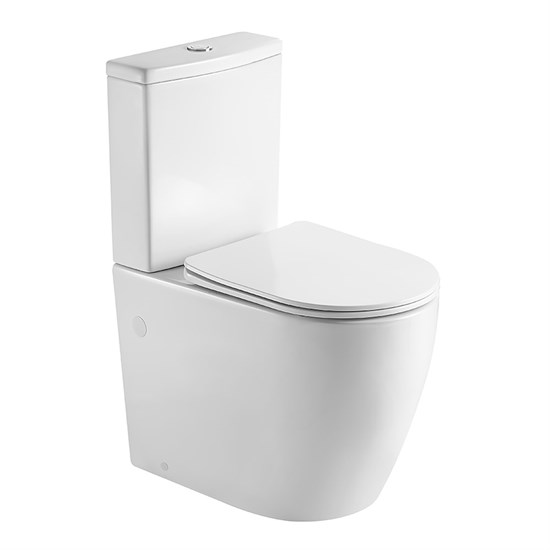 AZARIO Унитаз напольный  LUMA TORNADO FLUSHING безободковый в комплекте с бачком и сиденьем микролифт, дюропласт. 595*360*820 мм (AZ-1253ST) AZ-1253ST - фото 357547