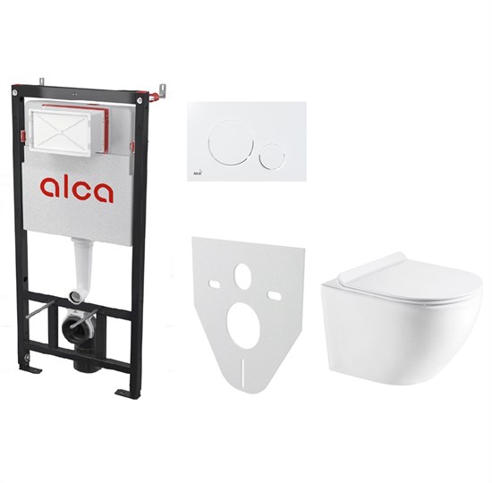 AZARIO Сет инсталляция Alсa AM101/1120-4:1 RU M670-0001 + унитаз Gloria AZ-2003 с сиденьем микролифт AM101/1120-4:1 RU M670-0001+AZ-2003 - фото 357994