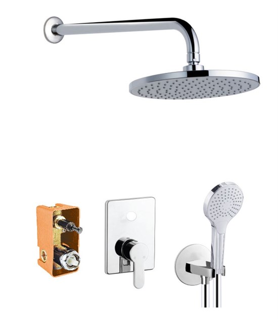 AZARIO Промо-комплект встраиваемый для душа TEVIS, хром (AZ-15490721) AZ-15490721 - фото 358721